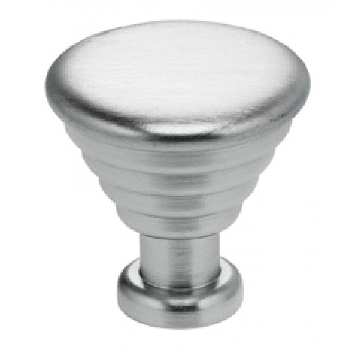 Poignée conique classique et moderne de 1 po de diamètre, Chrome satiné, 1,18 po