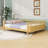 Wood Platform Bed with Safety Rails-2048389023