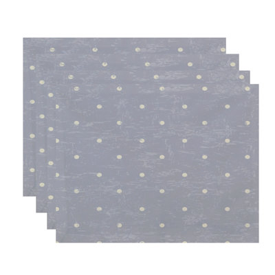 Wally Dot Geometric 4 Piece Placemat Set
