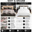 Bliss Complete Bedding Set Floral Grey Duvet Cover Fitted Sheet With Matching Pillow Case-119317713