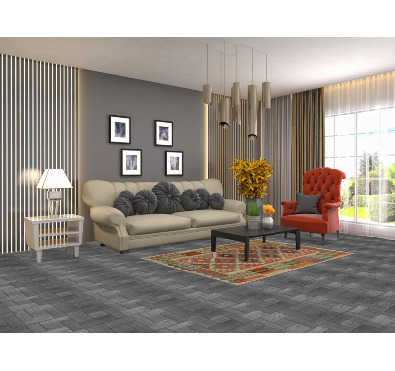 Tapis décoratif multicolore kilim oriental 4 x 6
