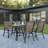Elgin Patio Dining Set with Glass Table and Flex Stack Chairs-764840593-739368727