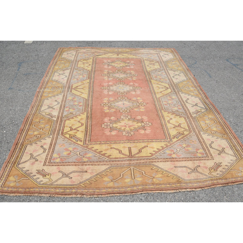 Tapis moderne, tapis géométriques, grands tapis de 7 pi 9,3 pi, tapis rose, tapis turcs, tapis rétro