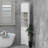 Tall Corner Bathroom Cabinet With Adjustable Shelves & Two Doors-193886249