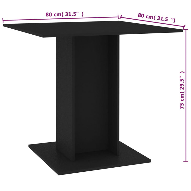 Table de salle à manger, Noir
