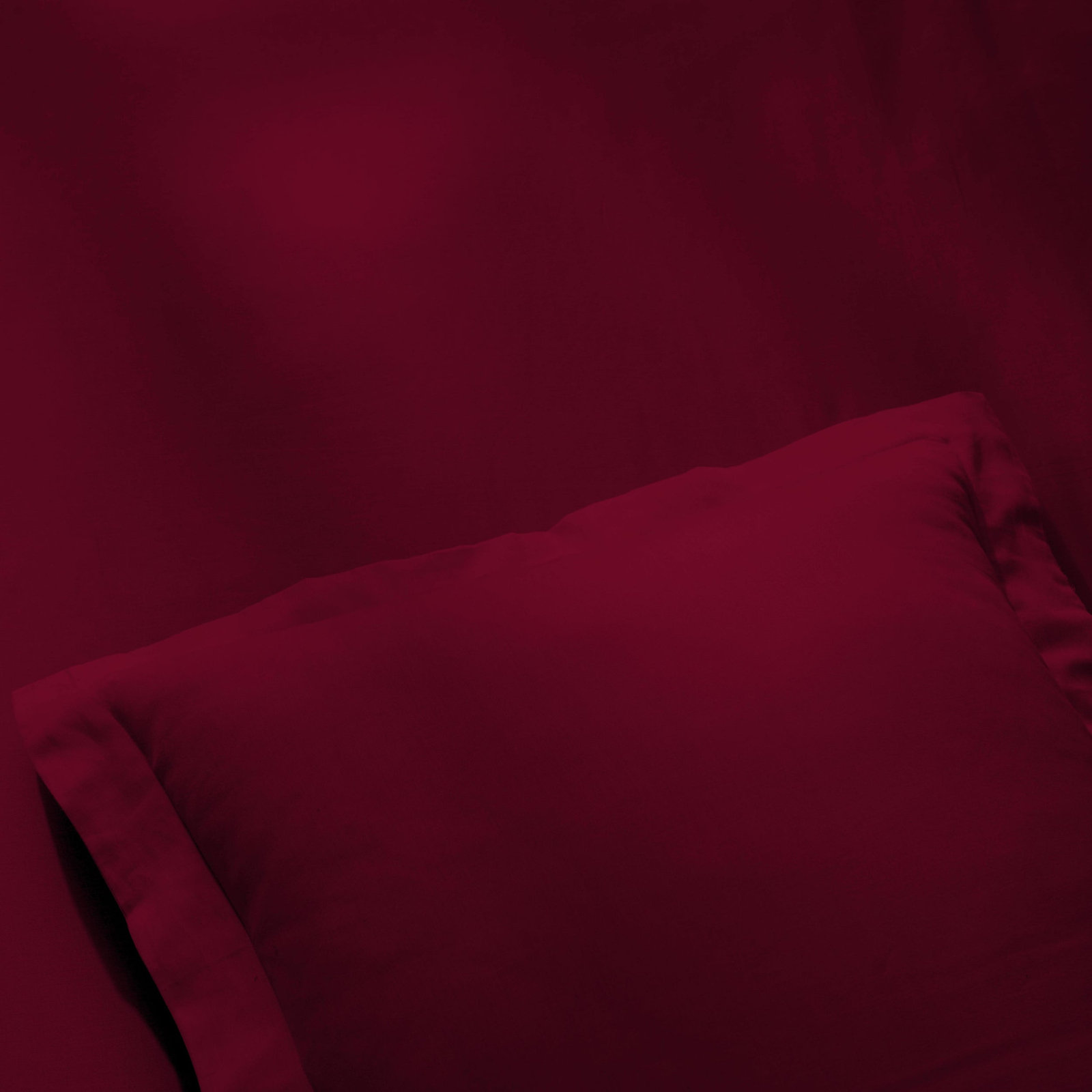 Lunete Egyptian Cotton Duvet Cover Set, Burgundy, Full / Queen Duvet Cover + 2 Pillow Shams