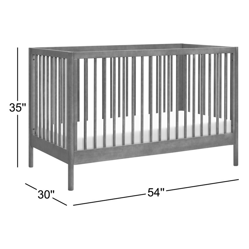 Birdie 3 in 1 Convertible Crib, Walnut