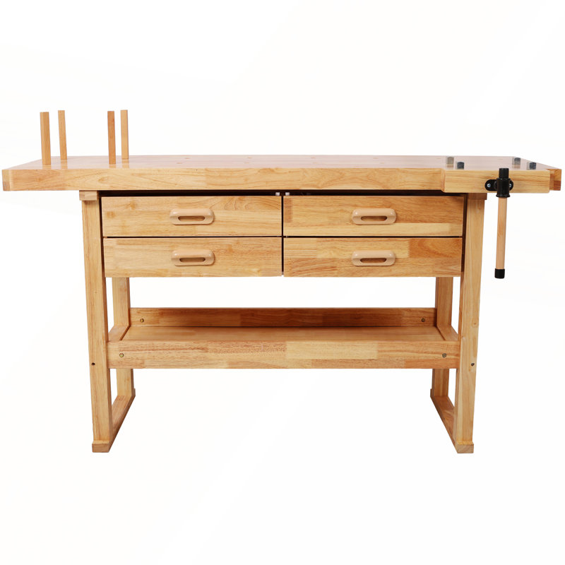 Établi 60 po en bois franc avec 4 tiroirs