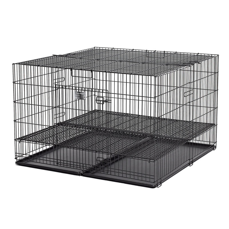 Chenil en plastique pour chiot, Grand (H 30 po x l 48 po x P 48 po), Grille d'étage de 1/2 po
