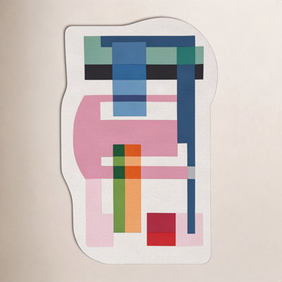 Daylin Ivory Pink Hand-Woven Abstract Rug
