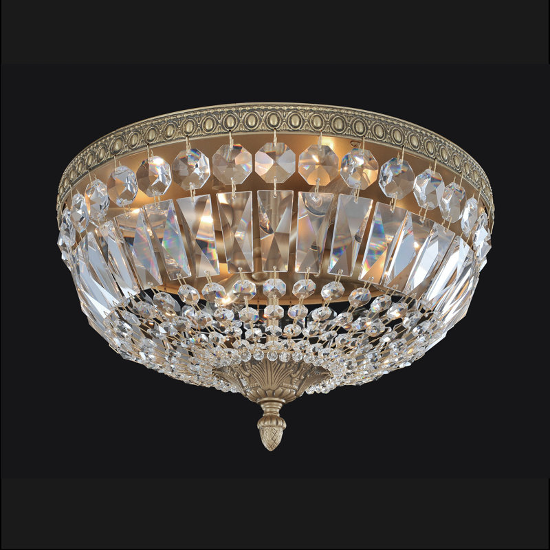 Lemire 4 LT transparent encastré Allegri, Or antique