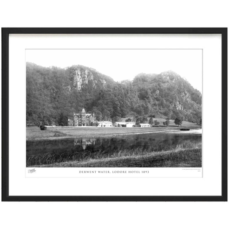 Derwent Water, Lodore Hotel 1893 by Francis Frith - Single Picture Frame Print, 28cm H x 36cm W x 2.3cm D