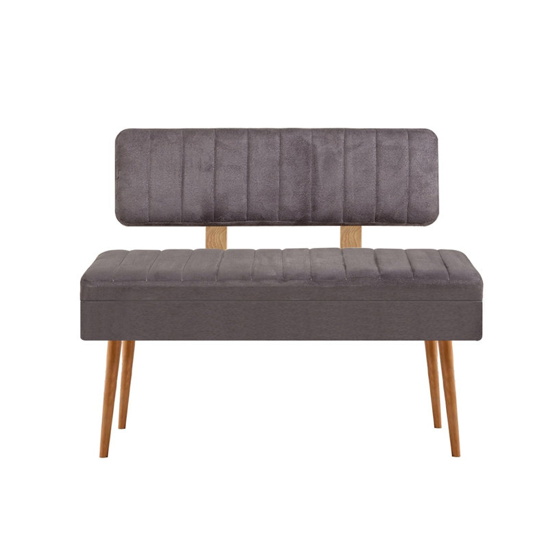 Table Modern Bank, pin atlantique, 43,3 po x 32,5 po x 15,7 po | 100% panneau de particules enduit de mélamine, épaisseur: 0,7 pouce | Pieds en PVC durable, hauteur: 12,2 pouces | Style uni élégant et rayé, parfait pour les espaces contemporains