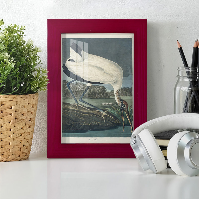 Waverley Pl 216, impression encadrée sur papier, Rouge cerise, H 6 po x l 4 po x P 1 po