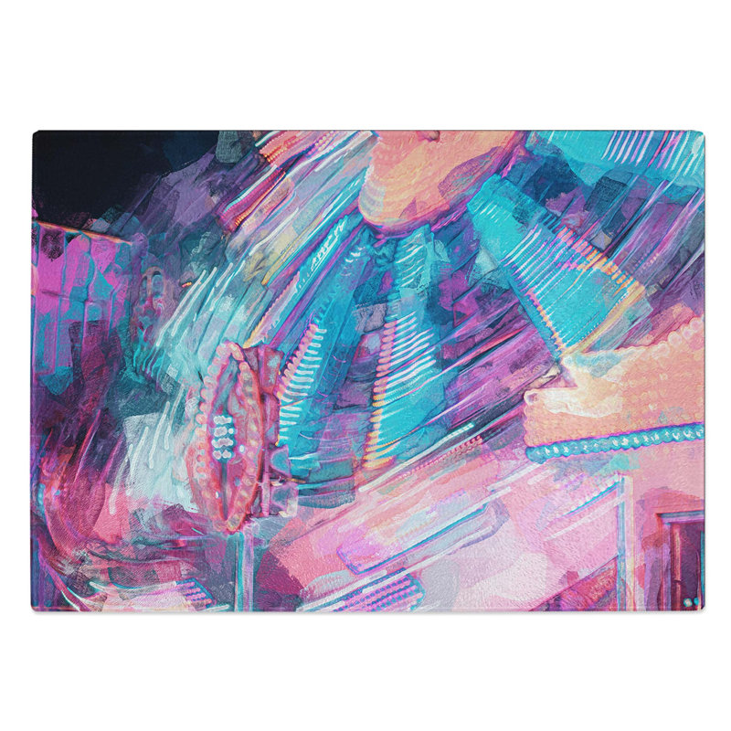 Glass Lights of The Fair in Abstract Chopping Board, 39 cm W x 28.5 cm L
