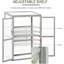 Outsunny Wooden Cold Frame Greenhouse, Shelf, 76 x 47 x 110cm, Light Grey