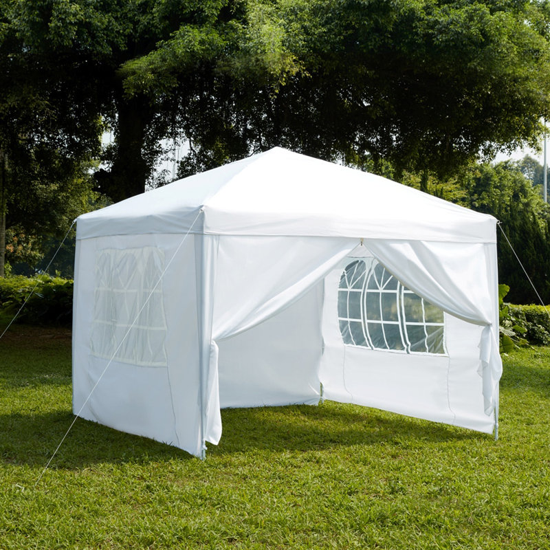 Sharp 2.5 x 2.5m Metal Pop-Up Party Tent, White