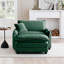 Canapé simple à assise profonde avec repose-pieds et coussin