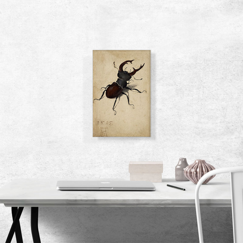 «Stag Beetle 1505» par Albrecht Dürer, reproduction d'art sur toile tendue, H 18 po x l 12 po x 1,5 po