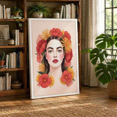 Blooming Visage Eclectic - Wrapped Canvas
