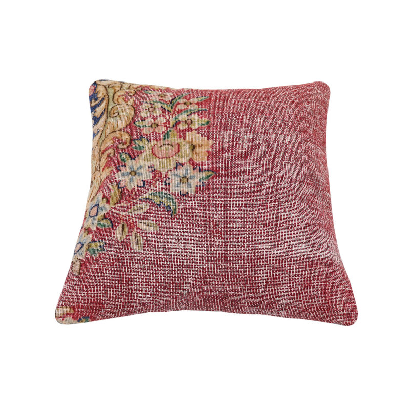 100% Wool Throw Square Pillow Cover & Insert