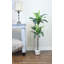 Arbre Dracaena artificiel vert en soie 50 po en pot noir