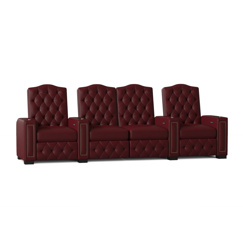 Rangée de sièges de cinéma Regal HR Series (rangée de 4), Cerise luxueuse