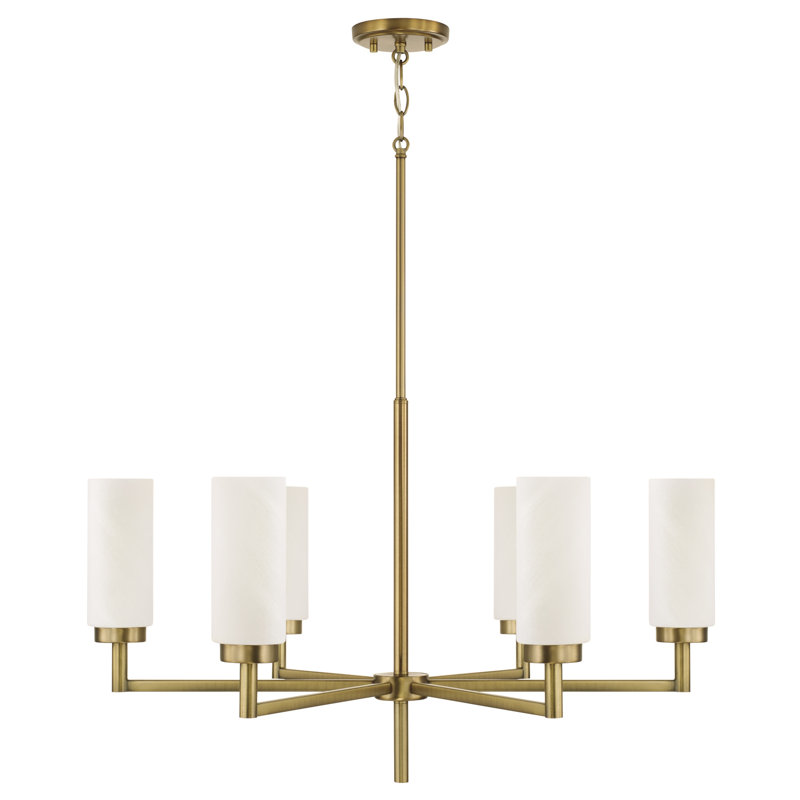 Lustre classique / traditionnel à 6 lumières à intensité variable Alyssa