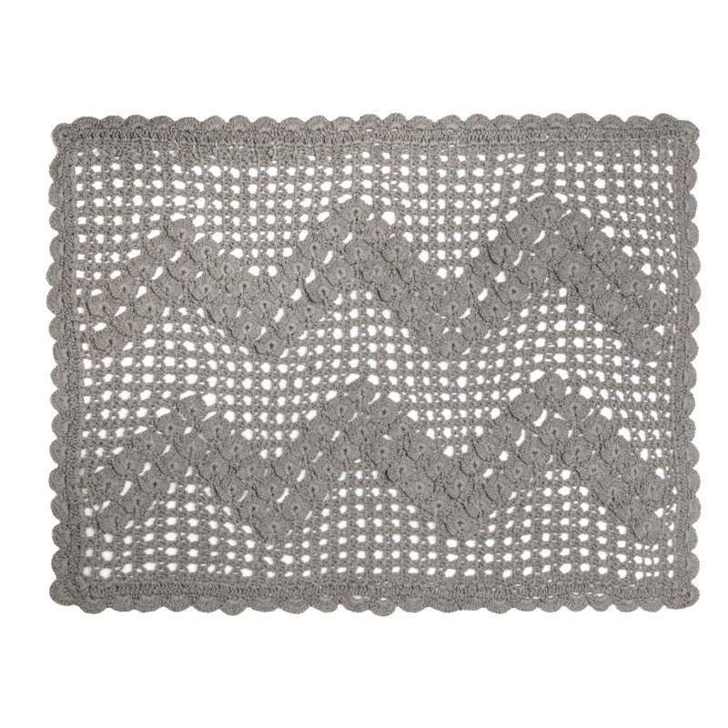 Stenberg Cotton Rectangle Placemat, Gray