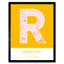 Rangoon Myanmar City Map Yellow - Single Picture Frame Typography