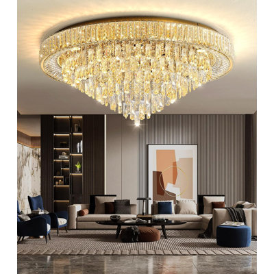 Lustre moderne en cristal à intensité variable