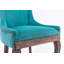 Chaise d'appoint latérale, chaises en tissu épaissi et pieds en bois massif