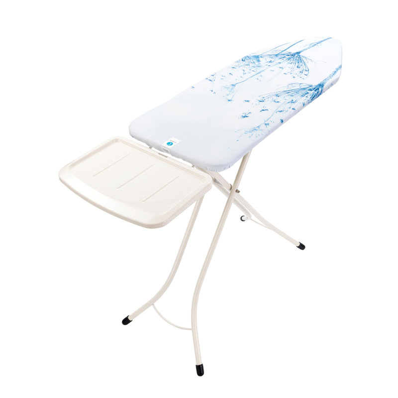 Brabantia Size C Large Ironing Board with Solid Steam Unit Holder, Cotton Flower