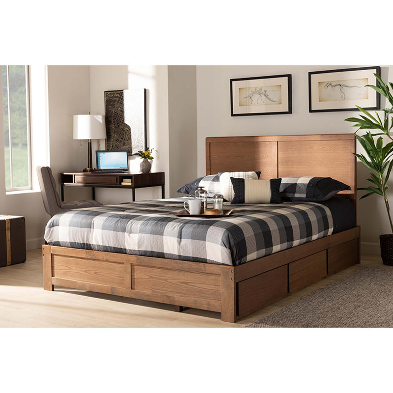 Alburtis Bretislav Low Profile Storage Platform Bed, Queen