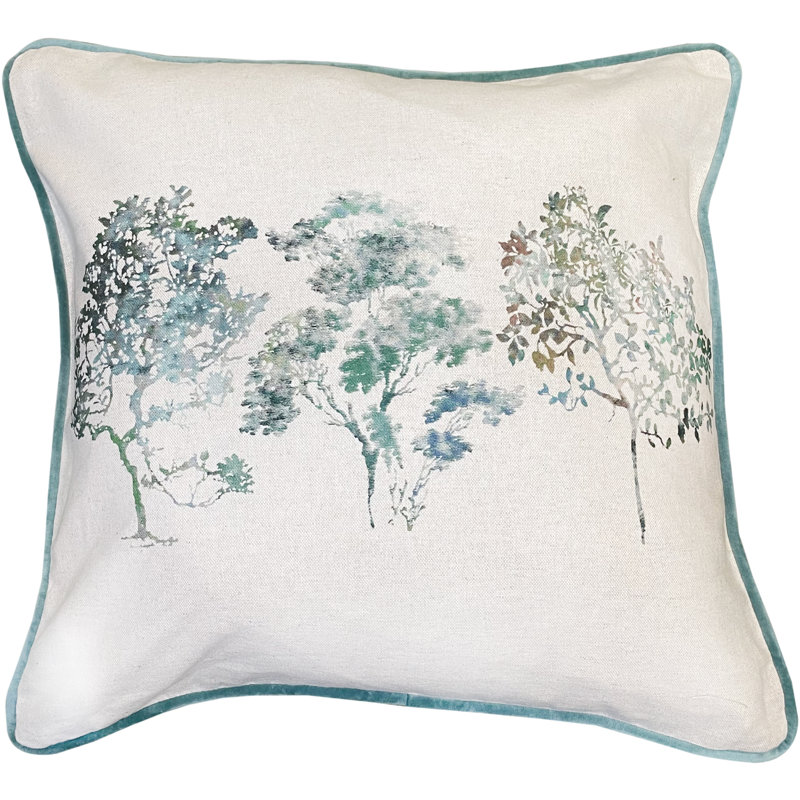 Abstract Sqaure Cushion, Surf