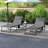 Outsunny Folding Chaise Lounge Set With 5-Level Reclining Back
