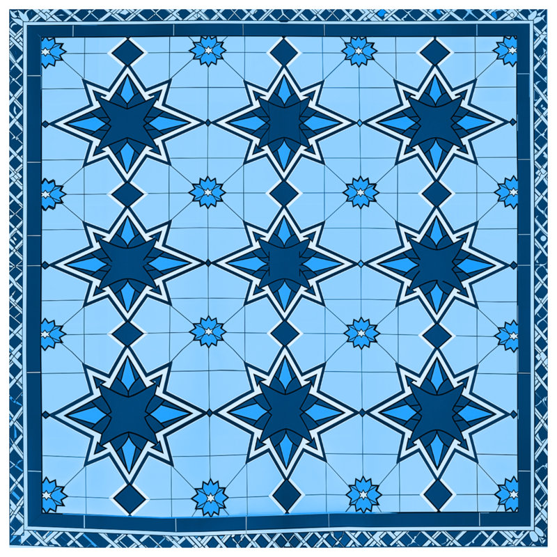 Blue Star Pattern Duvet Covers, King