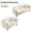Canapé modulaire Chesterfield avec garniture cloutée et dossier capitonné-1535671835