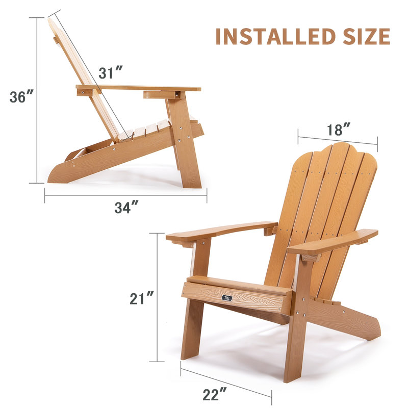 Chaise Adirondack en plastique Angadreme