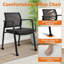 Chaise de bureau empilable avec roulettes, dossier en filet