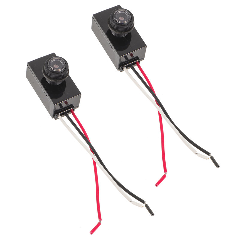 2Pcs 120V Outdoor Hard-Wired Post Eye Light Control