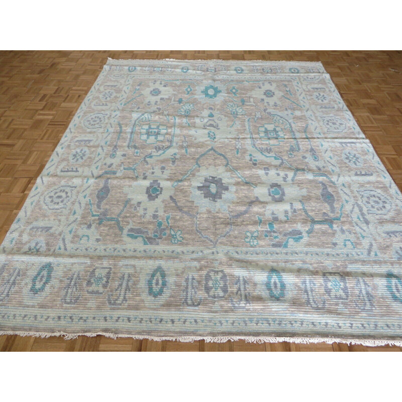 Tapis oriental moderne beige noué à la main 8 pi 3 po x 10 pi 4 po AA8521FFEDA847EDAE9D6086E278814E