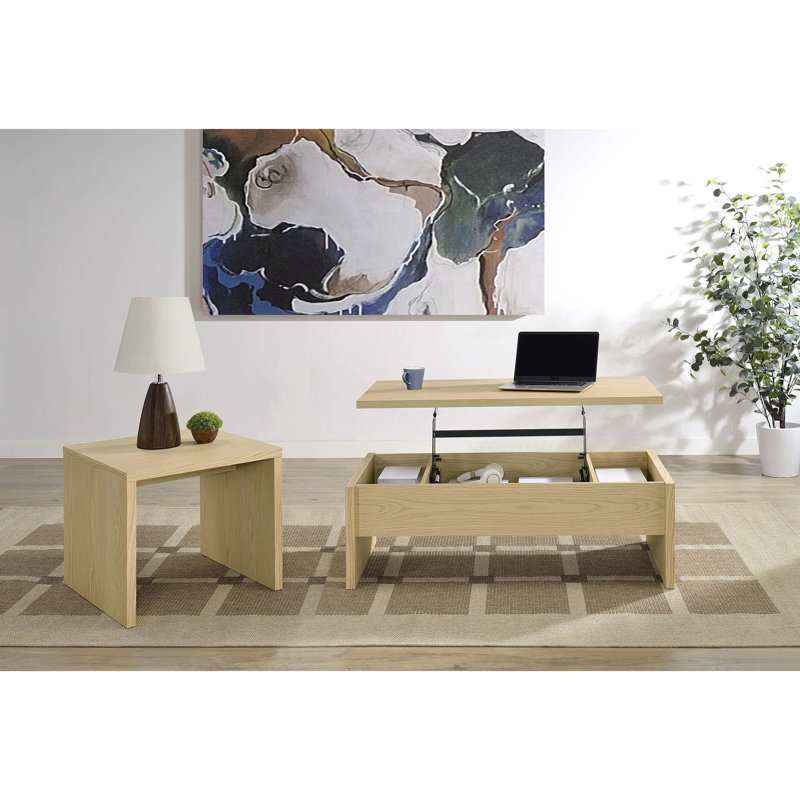 Ensemble de tables basses 2 pièces Modern, Chêne clair