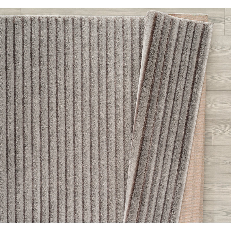 Tapis gris / brun Hilley, Rectangle 7 pi 10 po x 10 pi 6 po