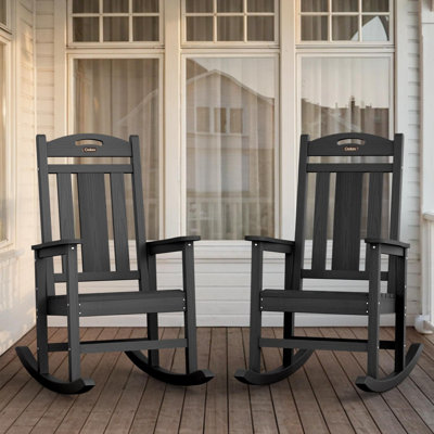 Outdoor Patio HDPE Rocking Adirondack Chair