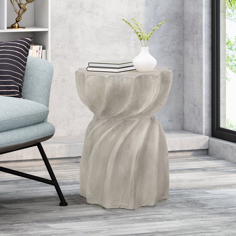 Rempe Round Outdoor Side Table , 14'' in. W 14'' in. D, Gray