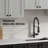 Spring Single Handle Pull-Down Sprayer Kitchen Faucet Deckplate Included In Oil Rubbed Bronze-116830683