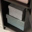 Bureau transitionnel avec rangement, finition brun foncé