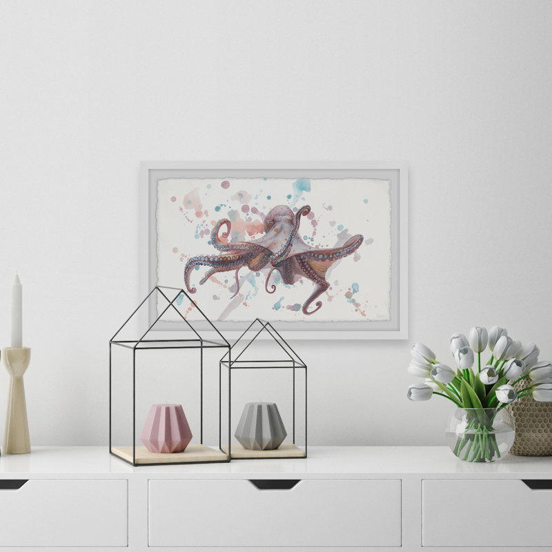 «Artistic Octopus», reproduction encadrée, H 12 po x l 18 po x P 1,5 po