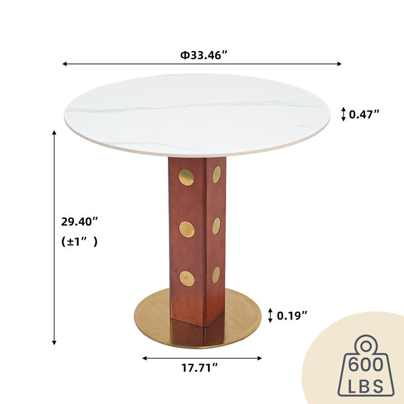 Table de restaurant 33,46 po Modern, Blanc